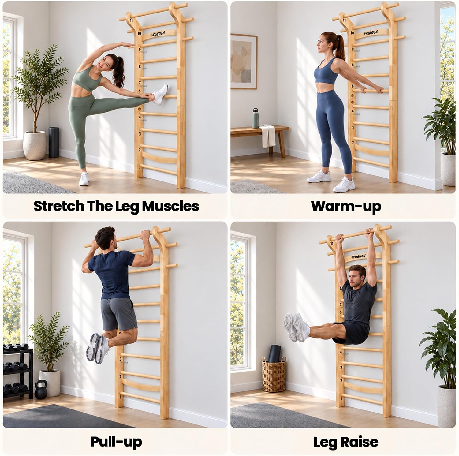 عارضة تمارين سويدية خشبية مع 1 - مراجعة Pull Up Bar وسعره